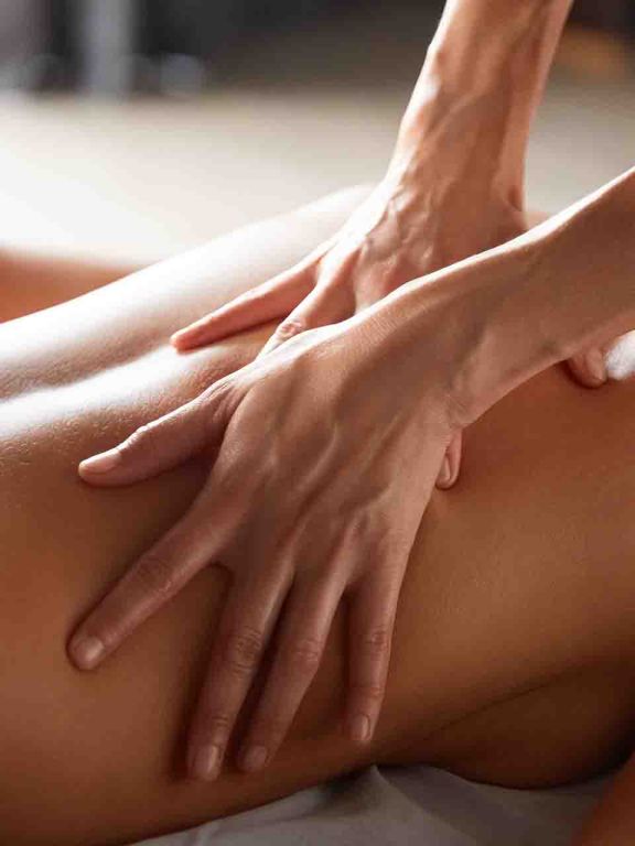 massage relaxant sur le corps d'une femme